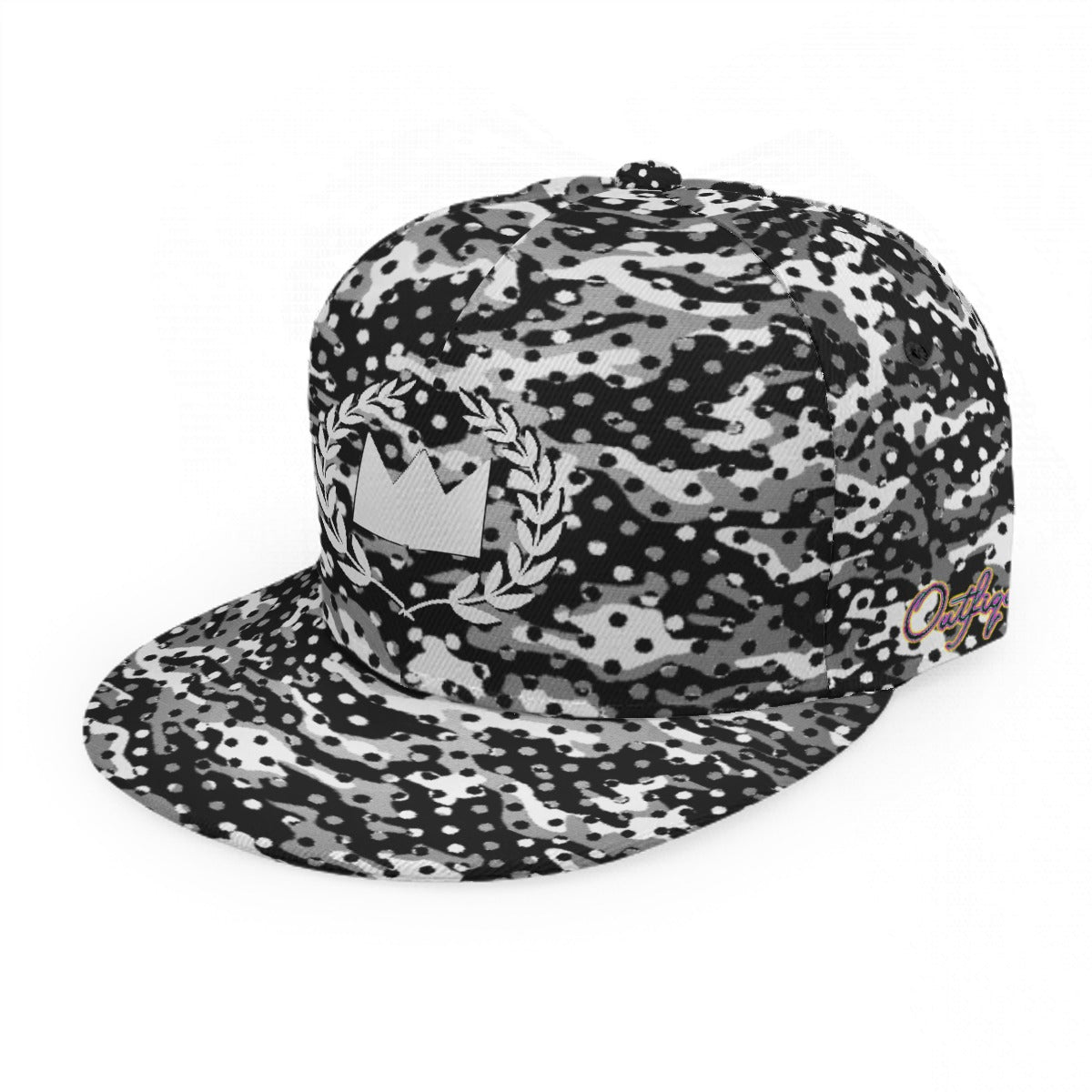 Polka and Camo [B&W] Baseball Cap | Outfique | Hats |