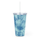 BLUE ACIDWEAR Plastic Tumbler with Straw | CANAANWEAR | Mug | Accessories