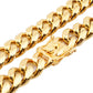 Hot Stainless Steel Link Gold Miami Cuban Border Chain | CANAANWEAR | |