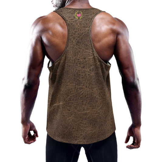 LEATHERTONE [BROWN] Muscle Tank Top