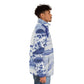 PORCELAIN BLUE Puffer Jacket | CANAANWEAR | Jackets | AOP